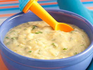 Papinha de Mandioca e Mandioquinha com Ovo e Espinafre Papinha de Mandioca e Mandioquinha com Ovo e Espinafre
