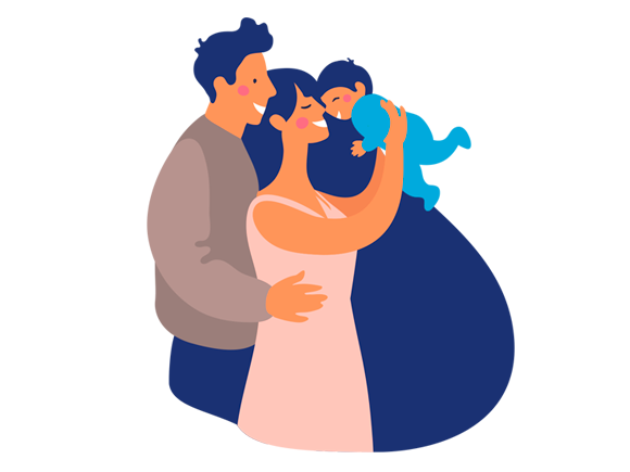 Ilustração família Ilustração família