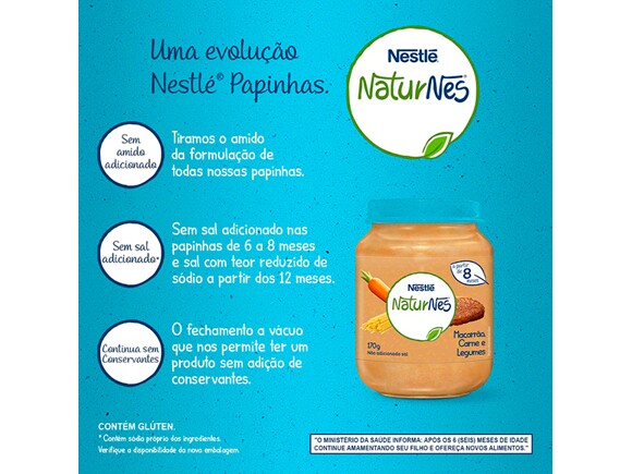 PDP-Naturnes Papinha de Macarrão, Carne e Legumes 170g banner