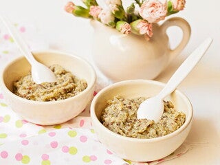 Papinha de Quinoa com Batata Doce e Agrião