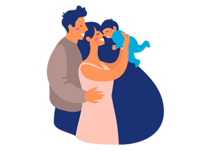 Ilustração família Ilustração família