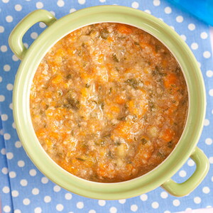 Papinha de Abóbora e Abobrinha com Carne Papinha de Abóbora e Abobrinha com Carne