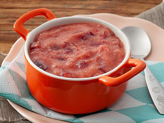 Papinha de Ameixa Cozida com Mucilon Papinha de Ameixa Cozida com Mucilon