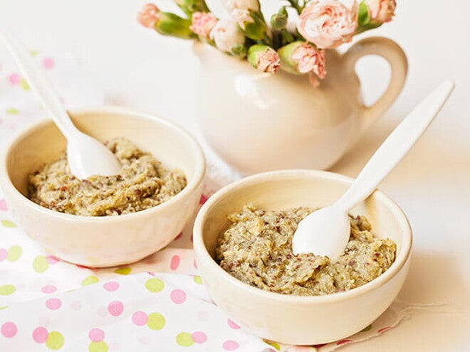 Papinha de Quinoa com Batata Doce e Agrião Papinha de Quinoa com Batata Doce e Agrião