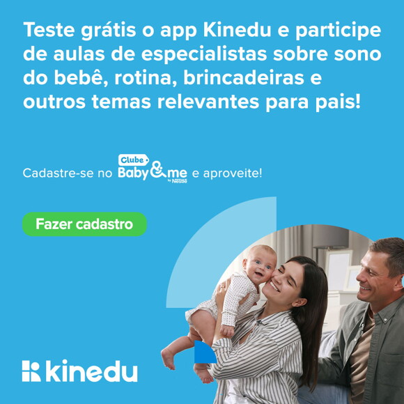 Teste grátis o app Kinedu e participe de aulas de especialistas