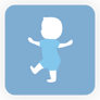 ícone de bebê de 1 a 3 anos